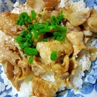 豚ロース丼生姜風味